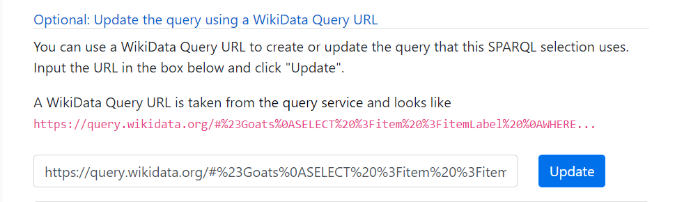 Screenshot of section that appears when the Optional link is clicked